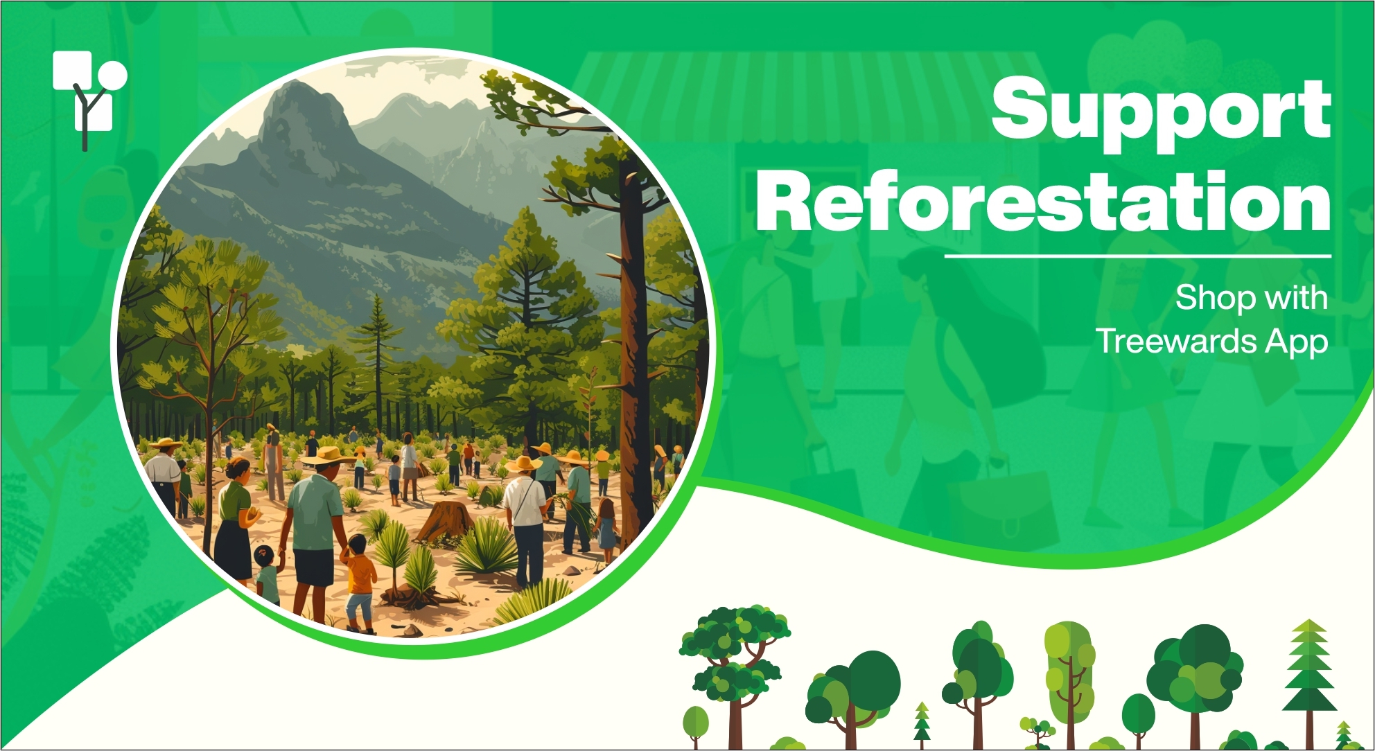 Support Reforestation: Shop with Treewards App