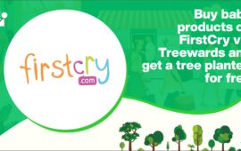 Buy baby products on FirstCry via Treewards and get a tree planted for free!