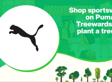 Shop sportswear on Puma via Treewards and plant a tree for free!