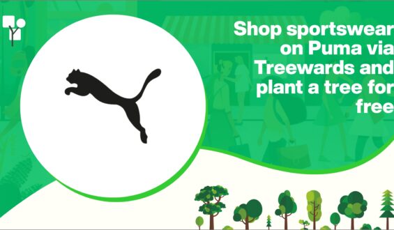 Shop sportswear on Puma via Treewards and plant a tree for free!