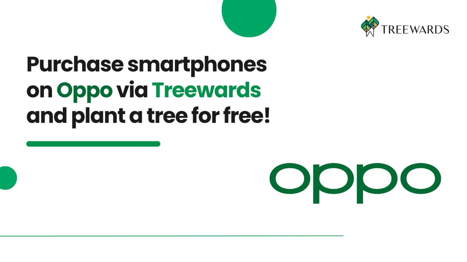 Purchase smartphones on Oppo via Treewards and plant a tree for free!
