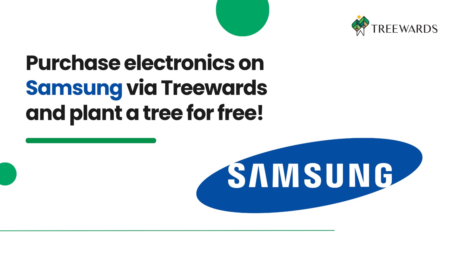 Purchase electronics on Samsung via Treewards and plant a tree for free