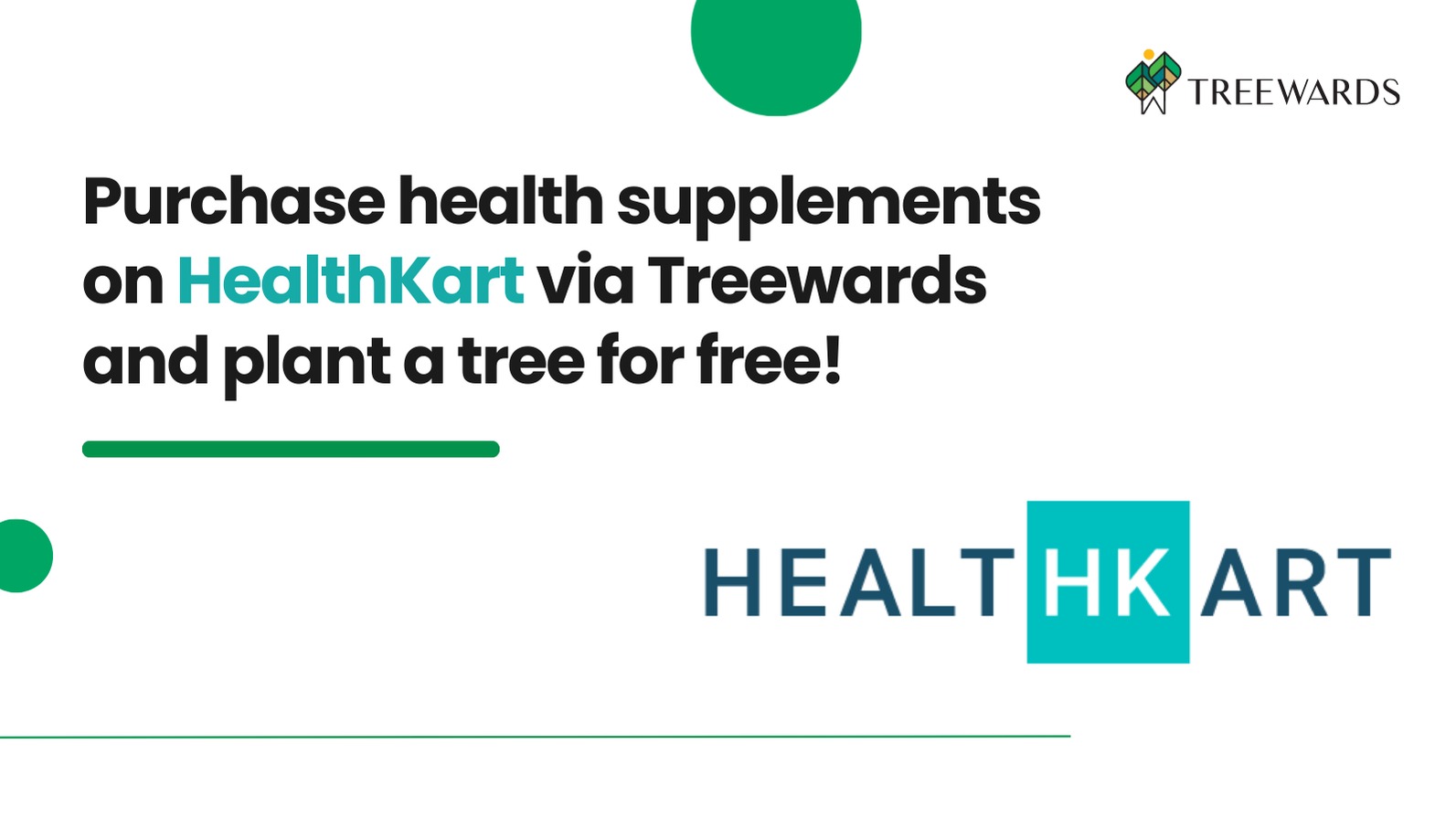 Purchase health supplements on HealthKart via Treewards and plant a tree for free!