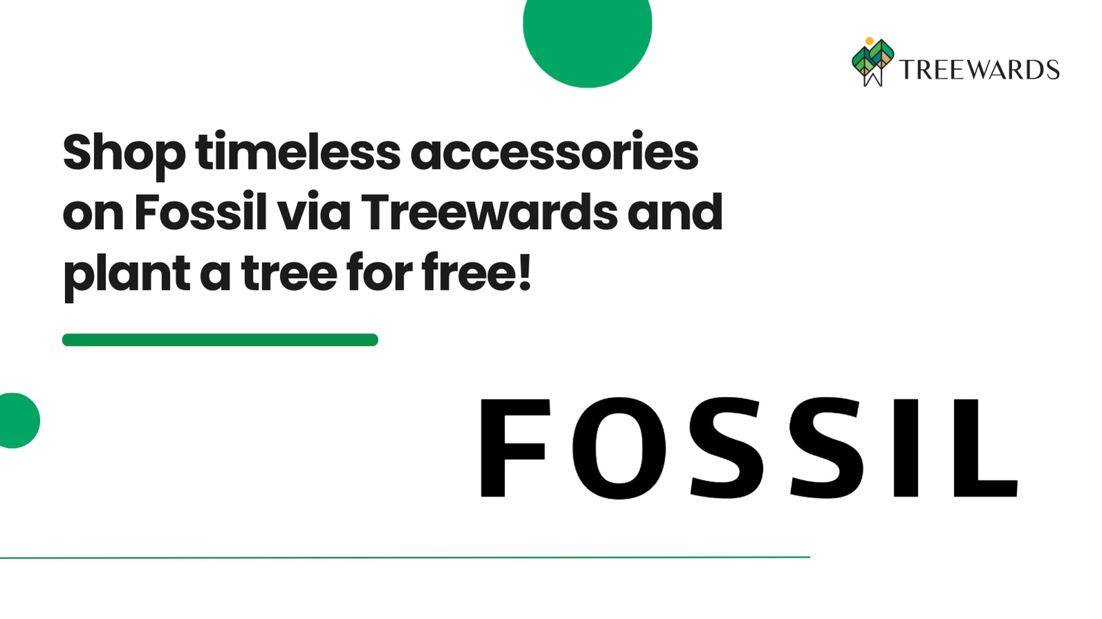 Shop timeless accessories on Fossil via Treewards and plant a tree for free