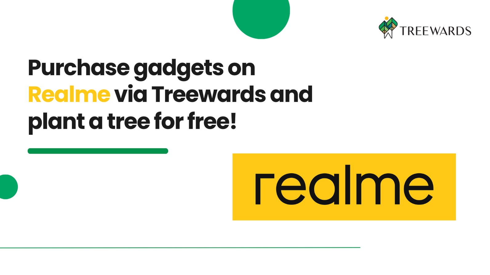 Purchase gadgets on Realme via Treewards and plant a tree for free