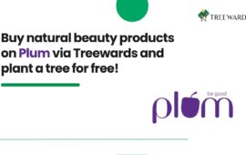 Buy natural beauty products on Plum via Treewards and plant a tree for free