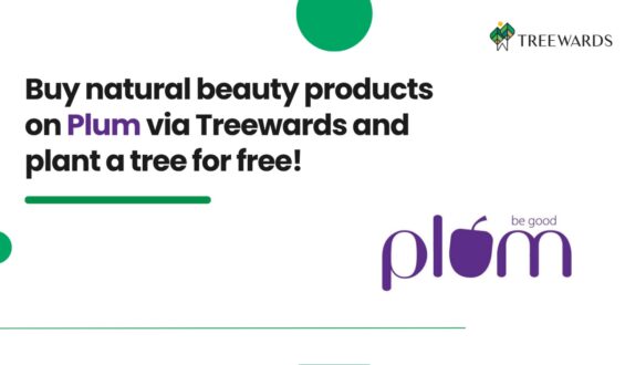 Buy natural beauty products on Plum via Treewards and plant a tree for free