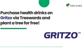 Purchase health drinks on Gritzo via Treewards and plant a tree for free