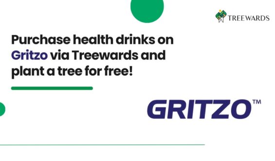 Purchase health drinks on Gritzo via Treewards and plant a tree for free