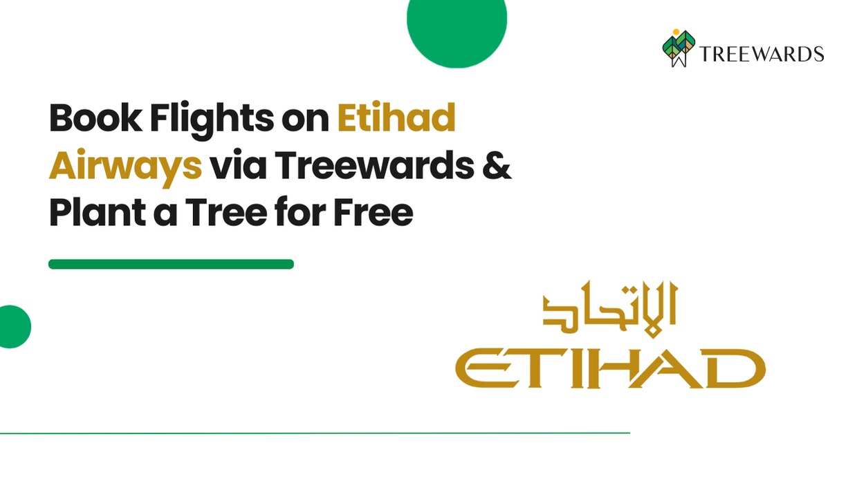 Book Flights on Etihad Airways via Treewards & Plant a Tree for Free
