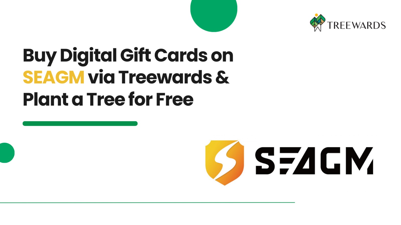 Buy Digital Gift Cards on SEAGM via Treewards & Plant a Tree for Free