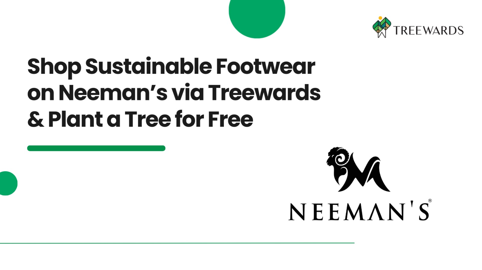 Shop Sustainable Footwear on Neeman’s via Treewards & Plant a Tree for Free
