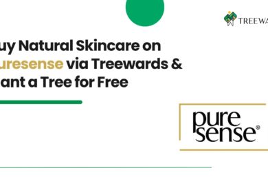 Buy Natural Skincare on Puresense via Treewards & Plant a Tree for Free