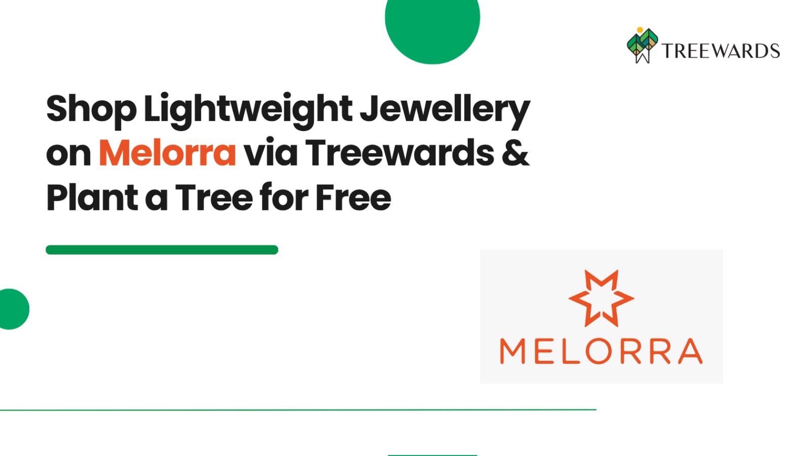 Shop Lightweight Jewellery on Melorra via Treewards & Plant a Tree for Free
