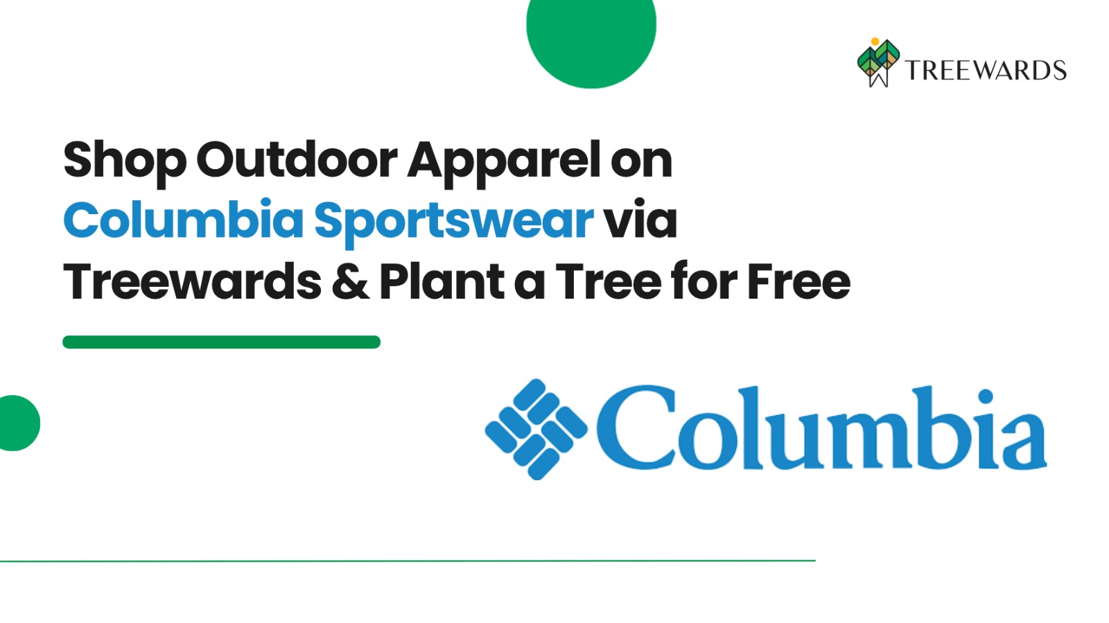 Shop Outdoor Apparel on Columbia Sportswear via Treewards & Plant a Tree for Free
