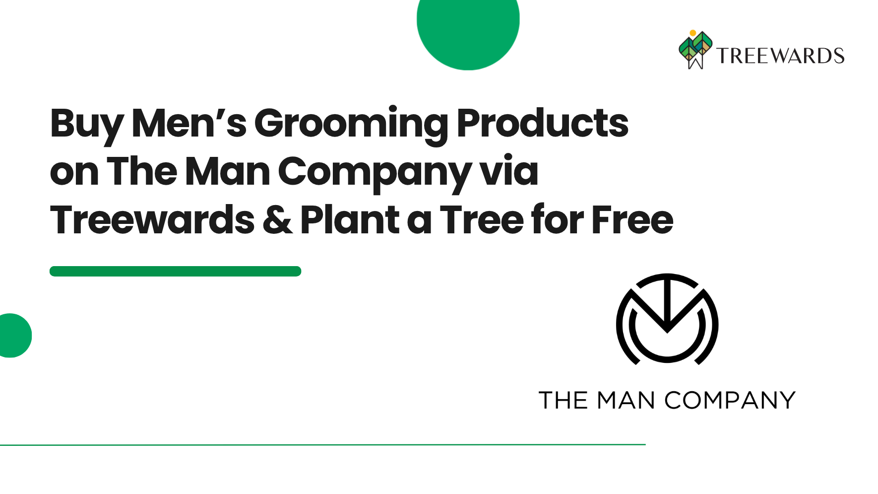Buy Men’s Grooming Products on The Man Company via Treewards & Plant a Tree for Free